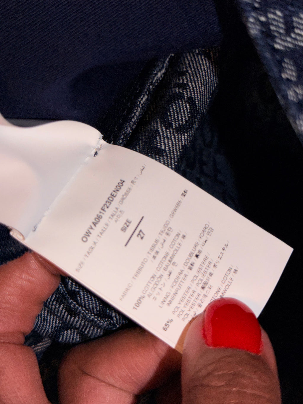 Off white jacquard slim flared 34