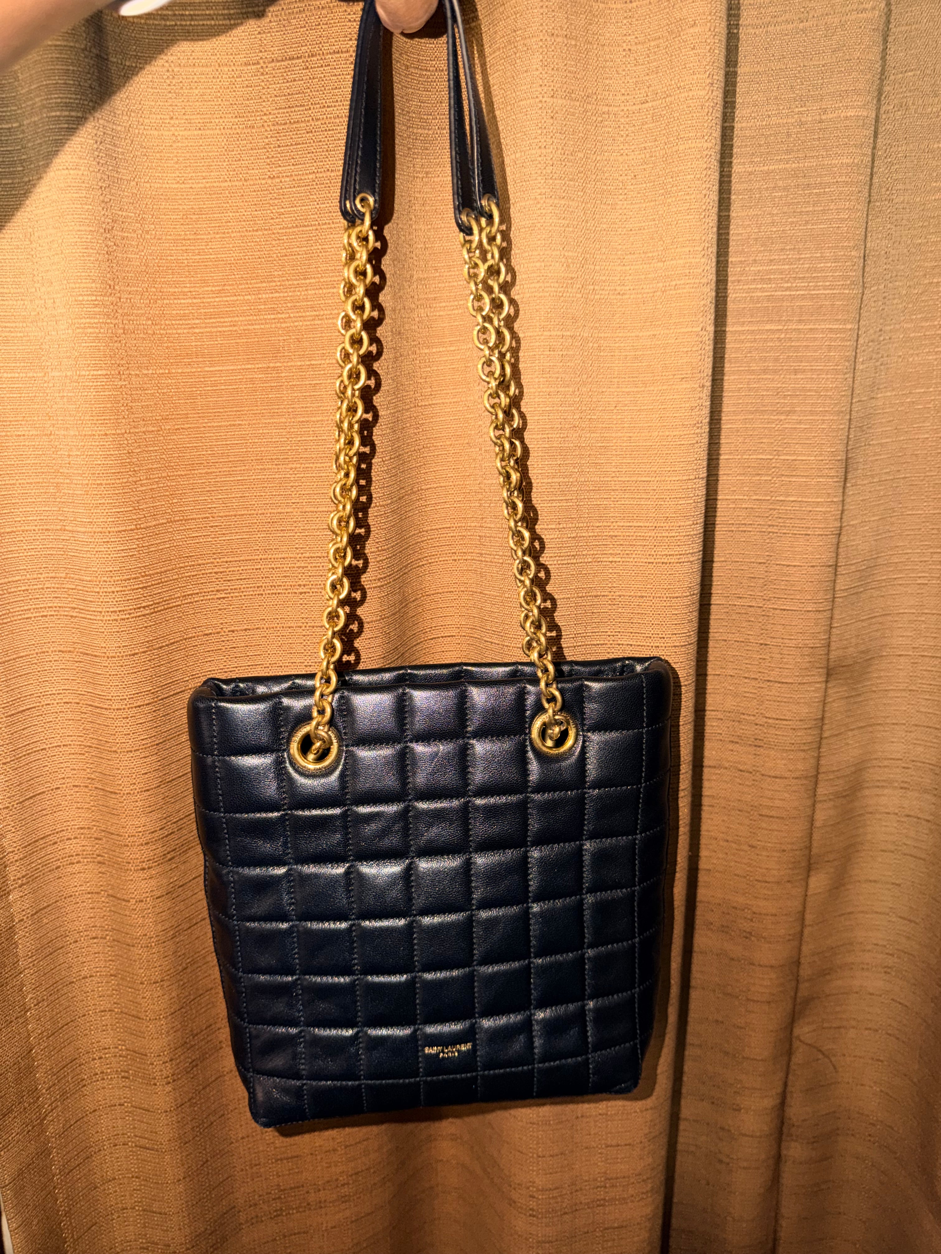 Ysl Matelassé Carré Mini Tote Bag In Lambskin 1