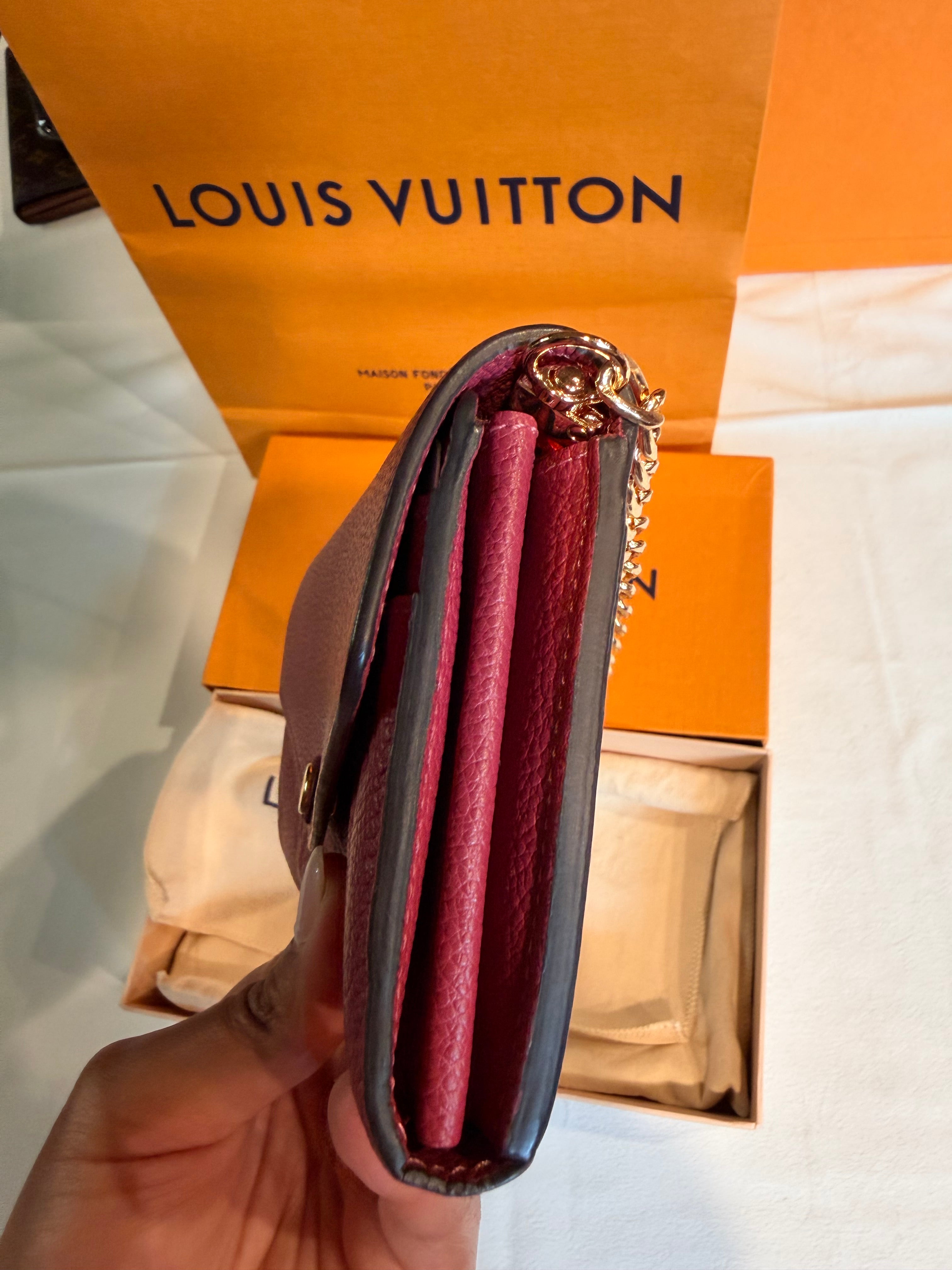 Louis Vuitton Portefeuille Sarah Monogram Empreinte Leather Magenta 11