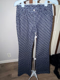 Off white jacquard slim flared 34