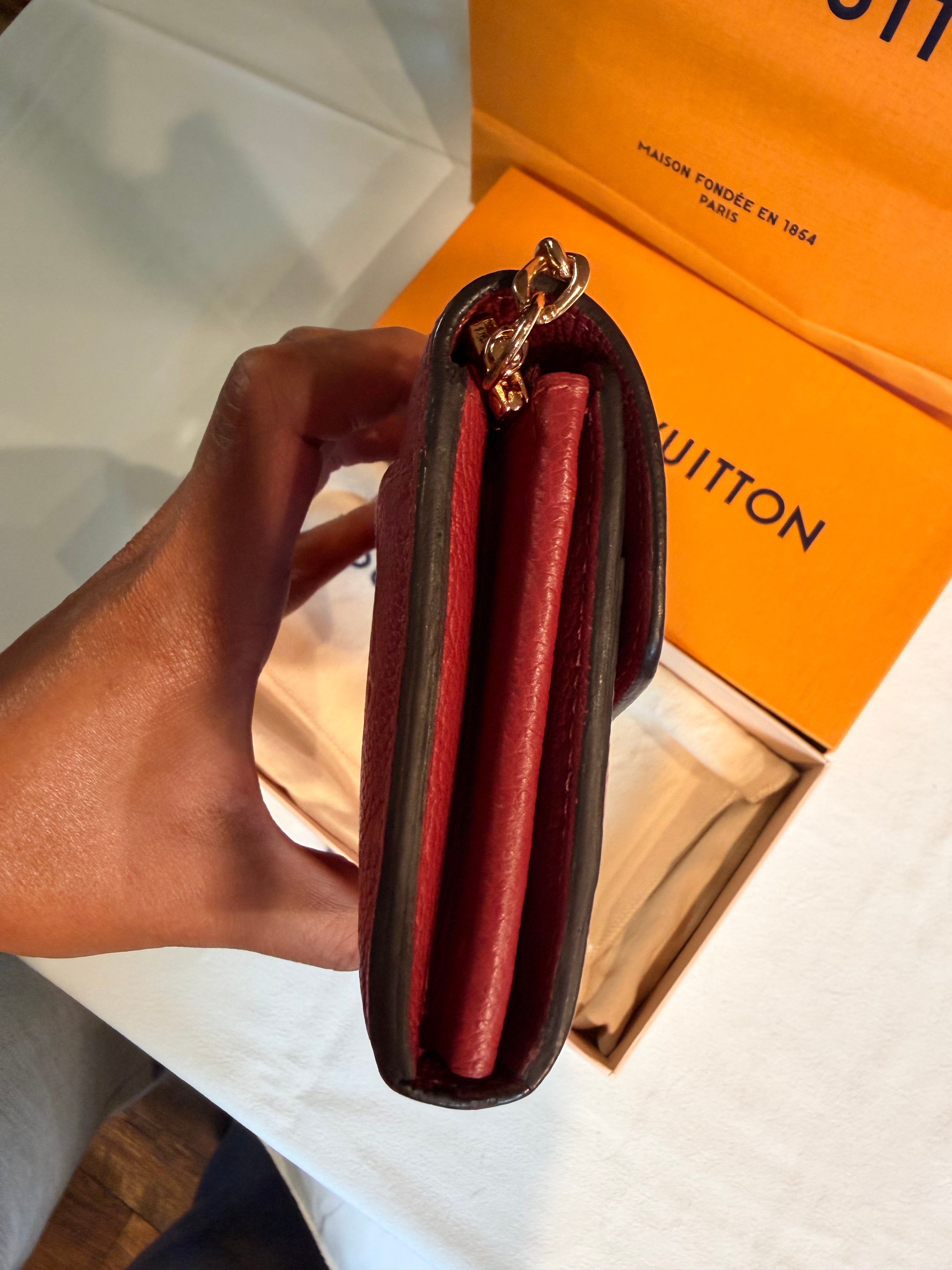Louis Vuitton Portefeuille Sarah Monogram Empreinte Leather Magenta 11