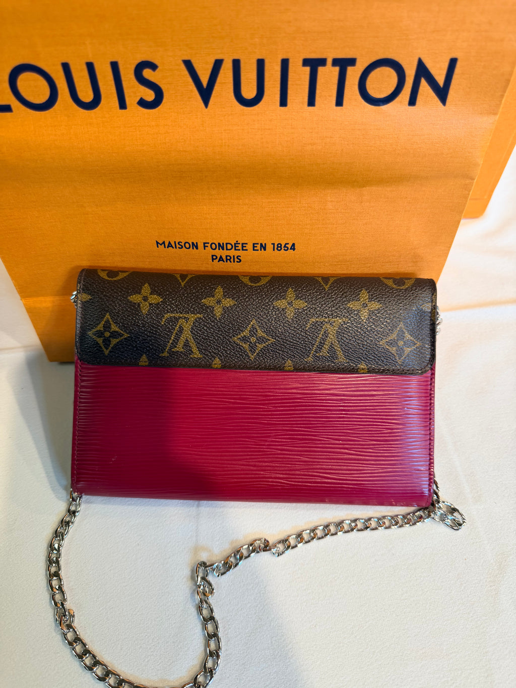 Louis Vuitton Marie Rose Fuchsia Monogram Epi Leather Wallet Clutch 9