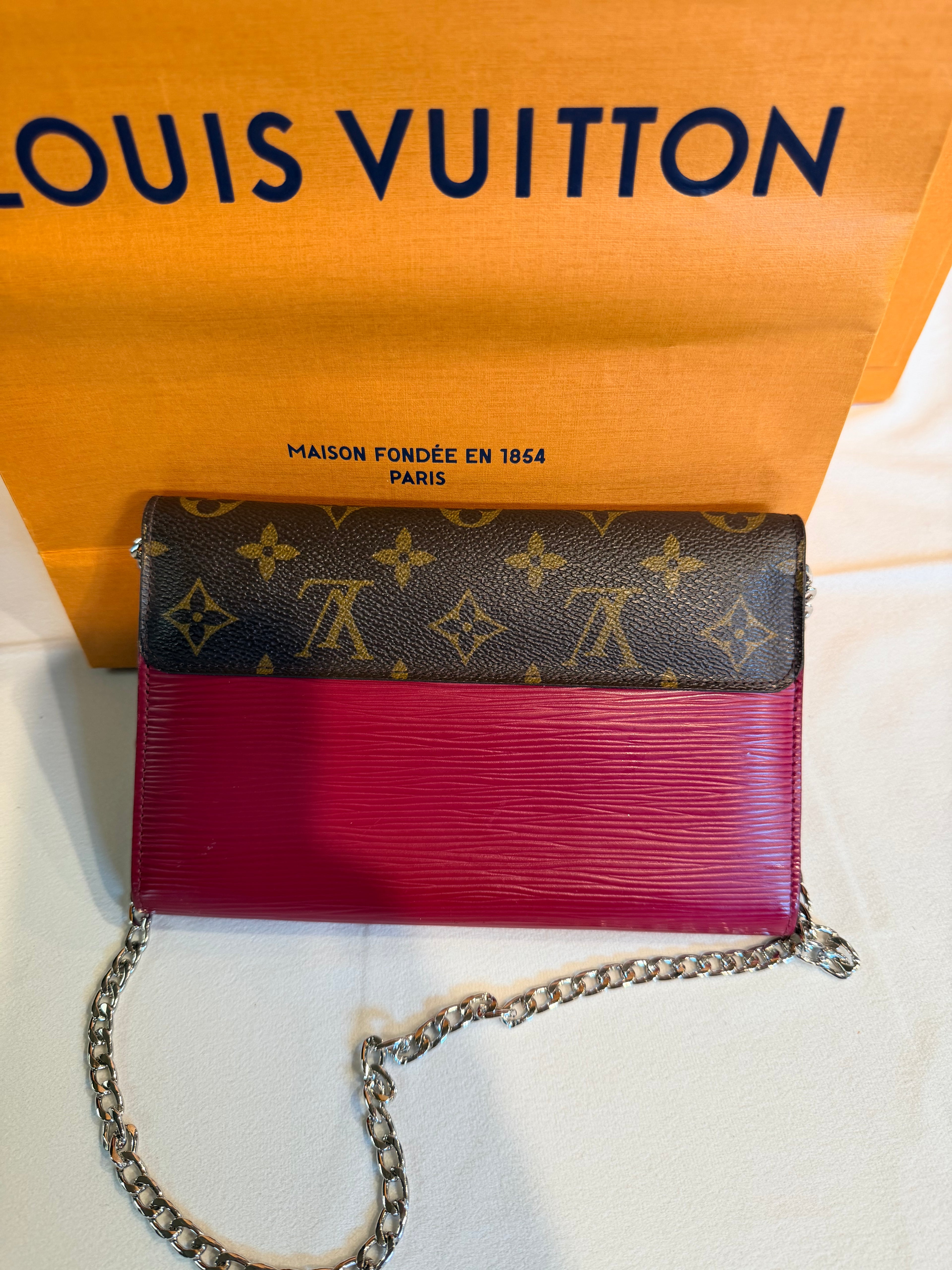 Louis Vuitton Marie Rose Fuchsia Monogram Epi Leather Wallet Clutch 9
