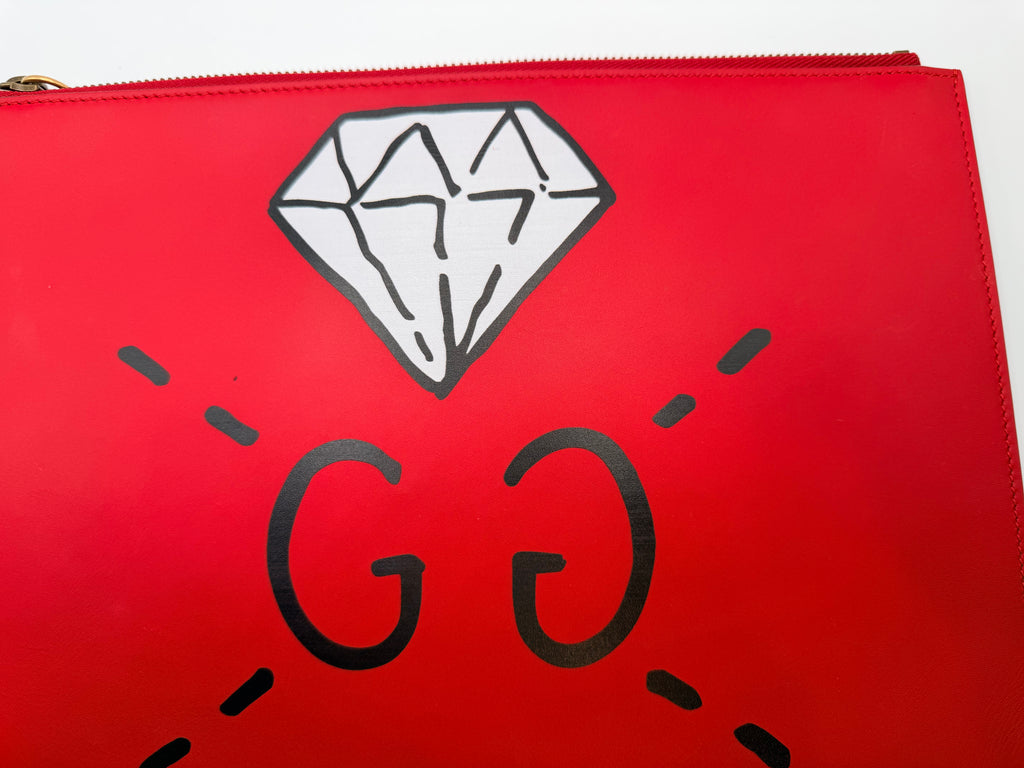 Gucci Ghost Diamond Pouch 25