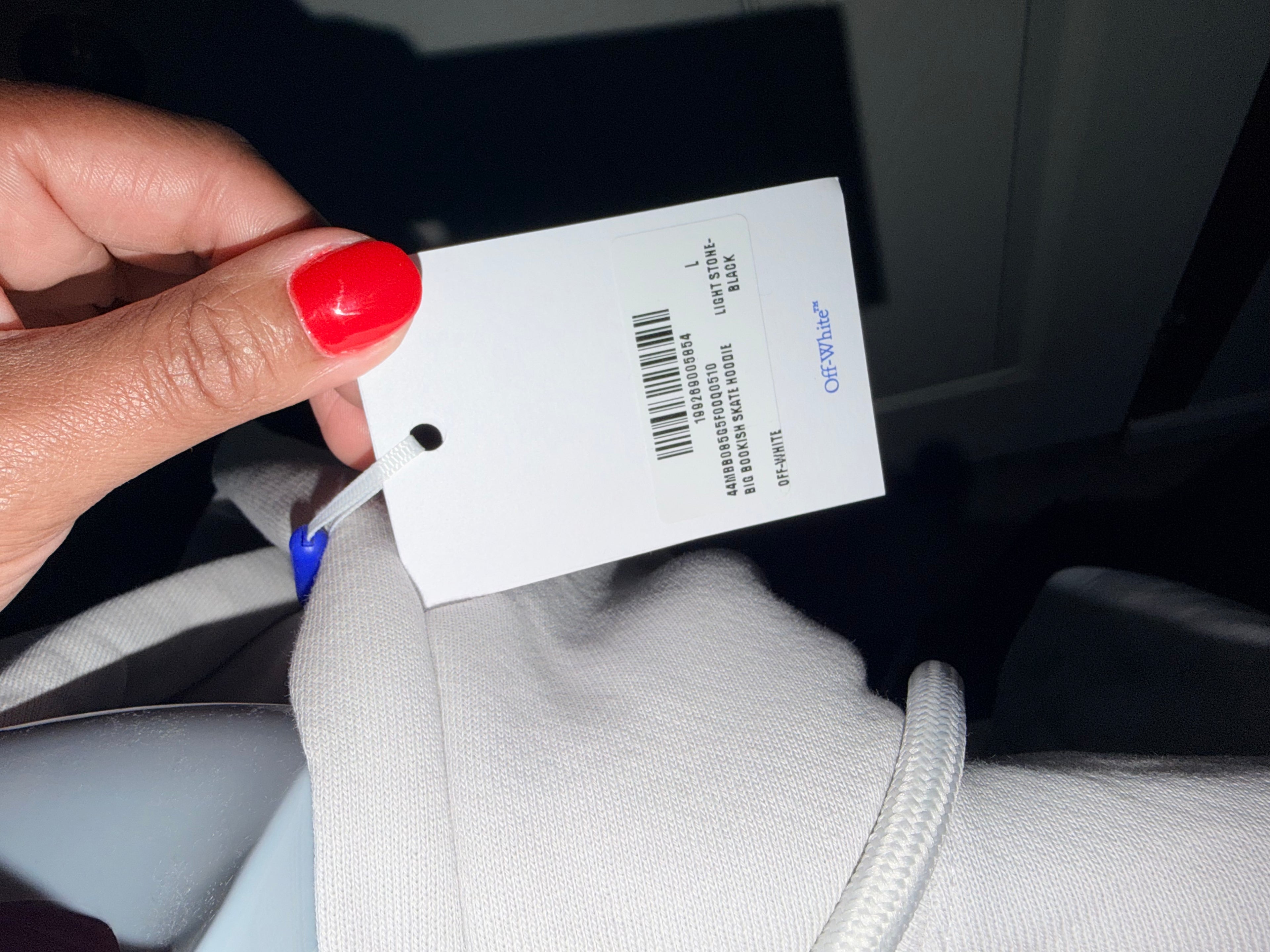 Off-White Big Bookish Skate Hoodie light stone 39