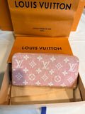 Louis Vuitton Wallet Zippy Pink Monogram Jacquard Denim 10