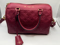 Louis Vuitton Speedy Bandouliere Bag Monogram Empreinte Giant 25 Burgundy 11