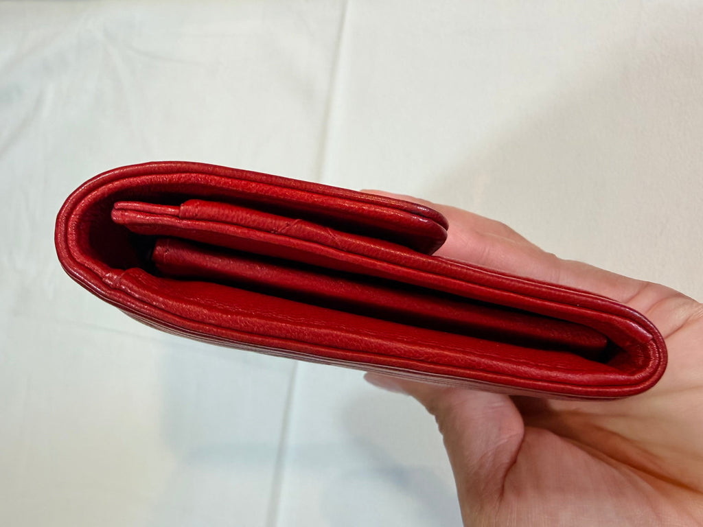 Chanel Boy Flap Wallet in Red Quilted Leather 57