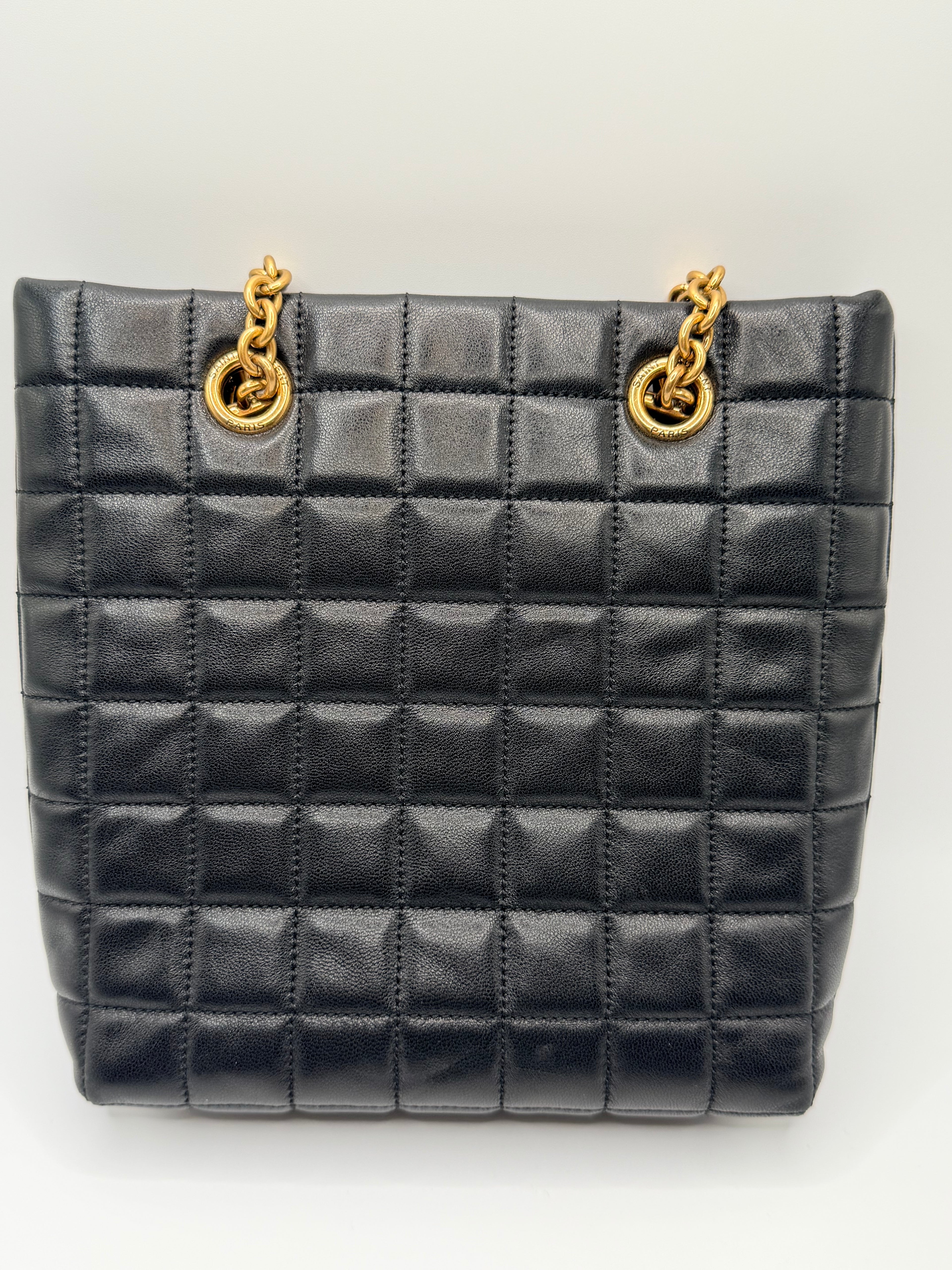Ysl Matelassé Carré Mini Tote Bag In Lambskin 1
