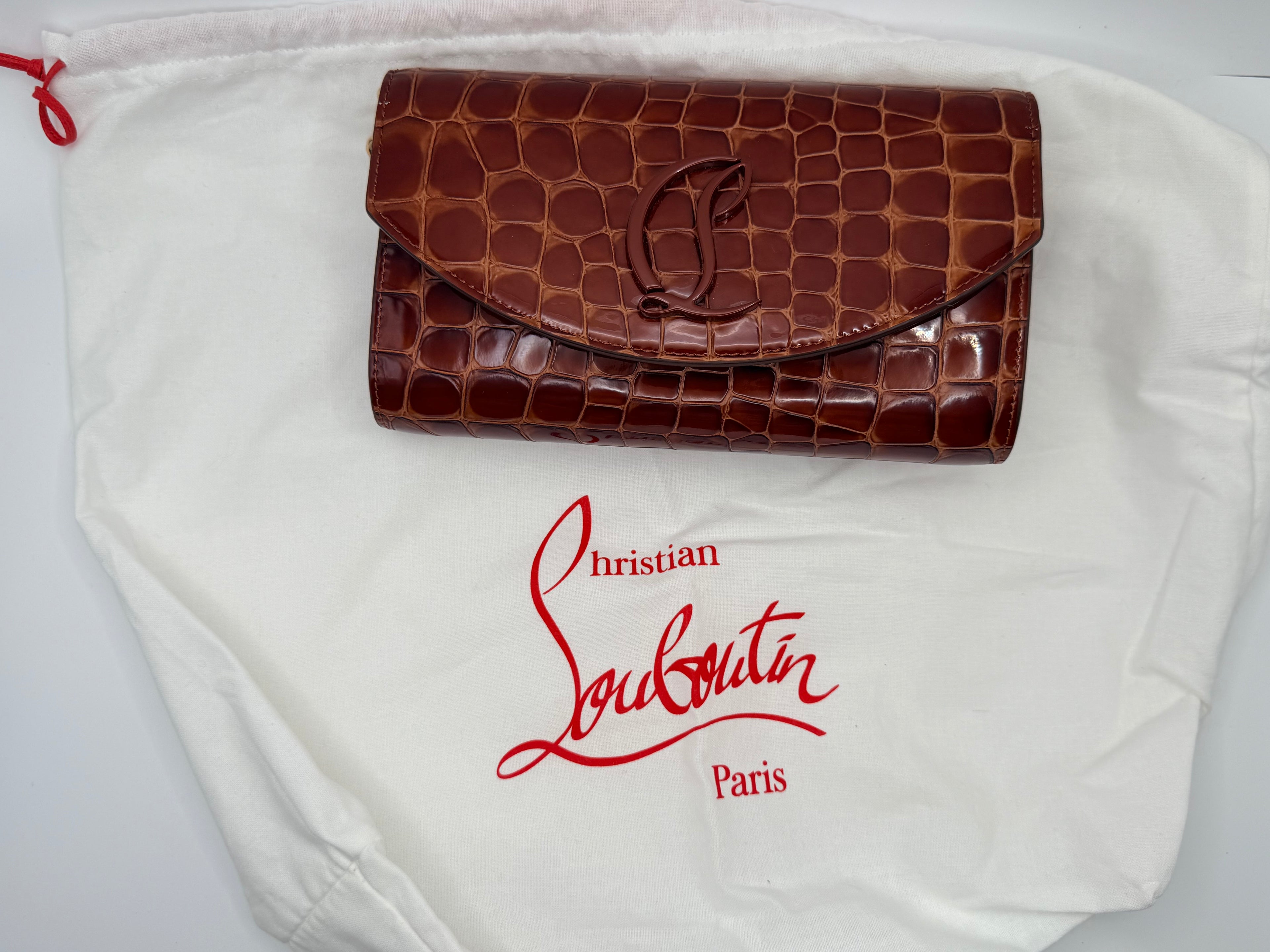 Christian Louboutin Loubi54 Alligator Embossed WOC  5