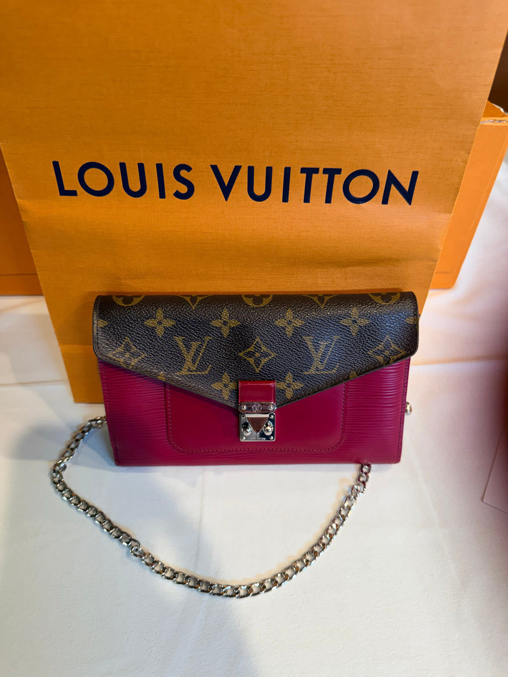 Louis Vuitton Marie Rose Fuchsia Monogram Epi Leather Wallet Clutch 9