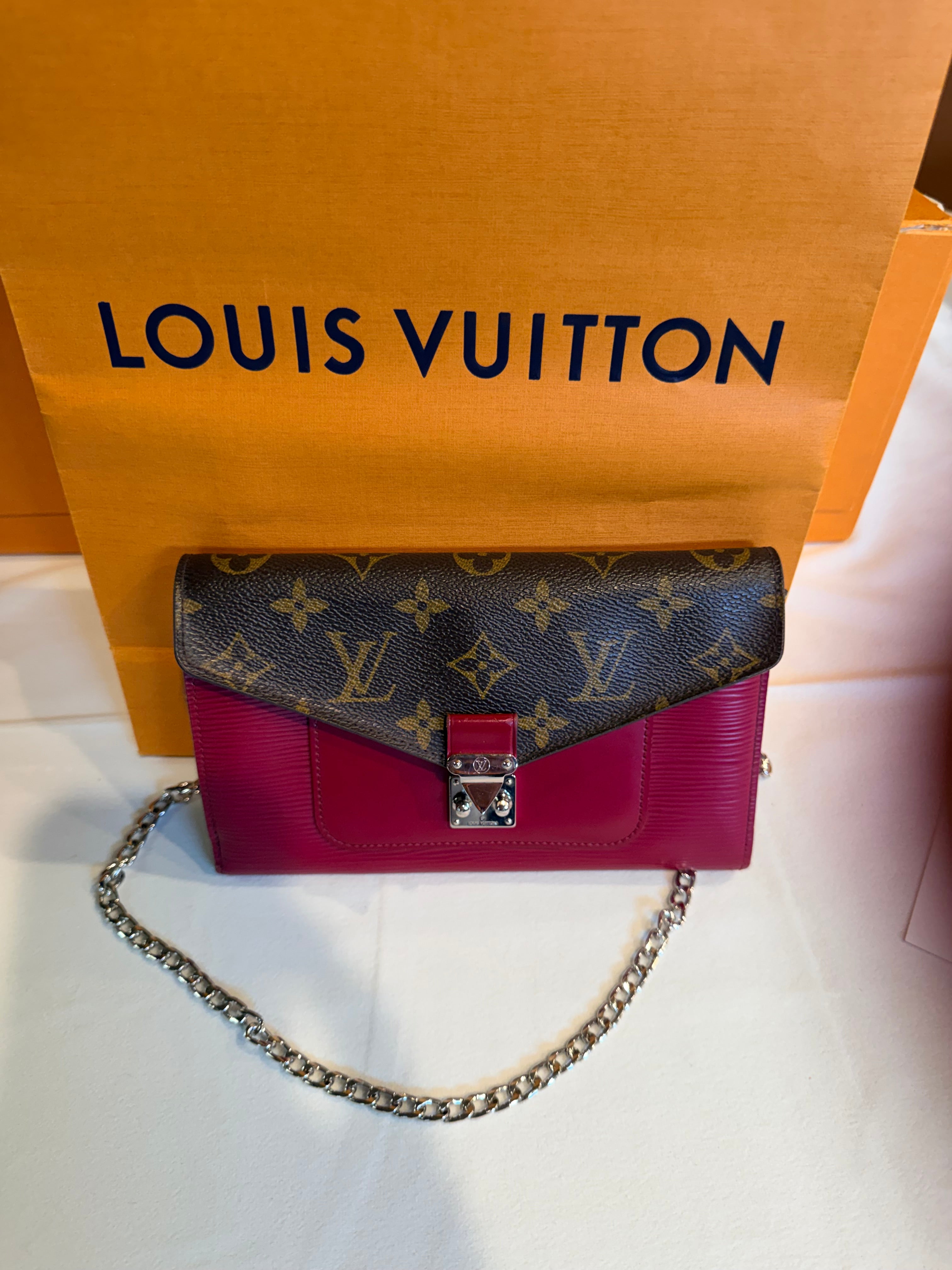 Louis Vuitton Marie Rose Fuchsia Monogram Epi Leather Wallet Clutch 9