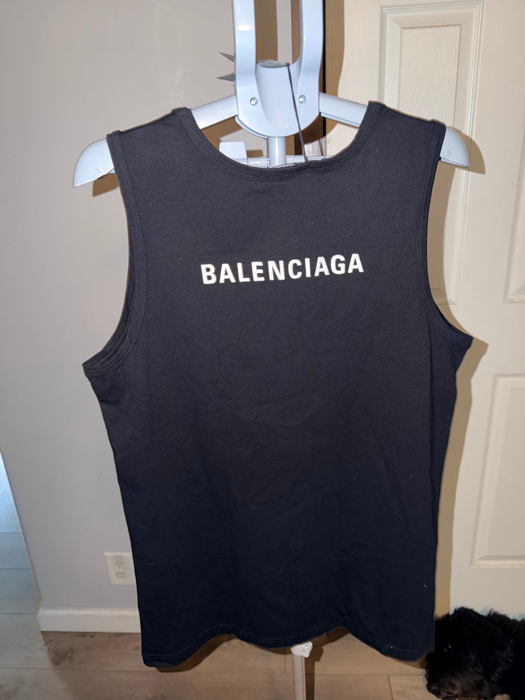 The Balenciaga Logo Embroidered Loose Tank Top