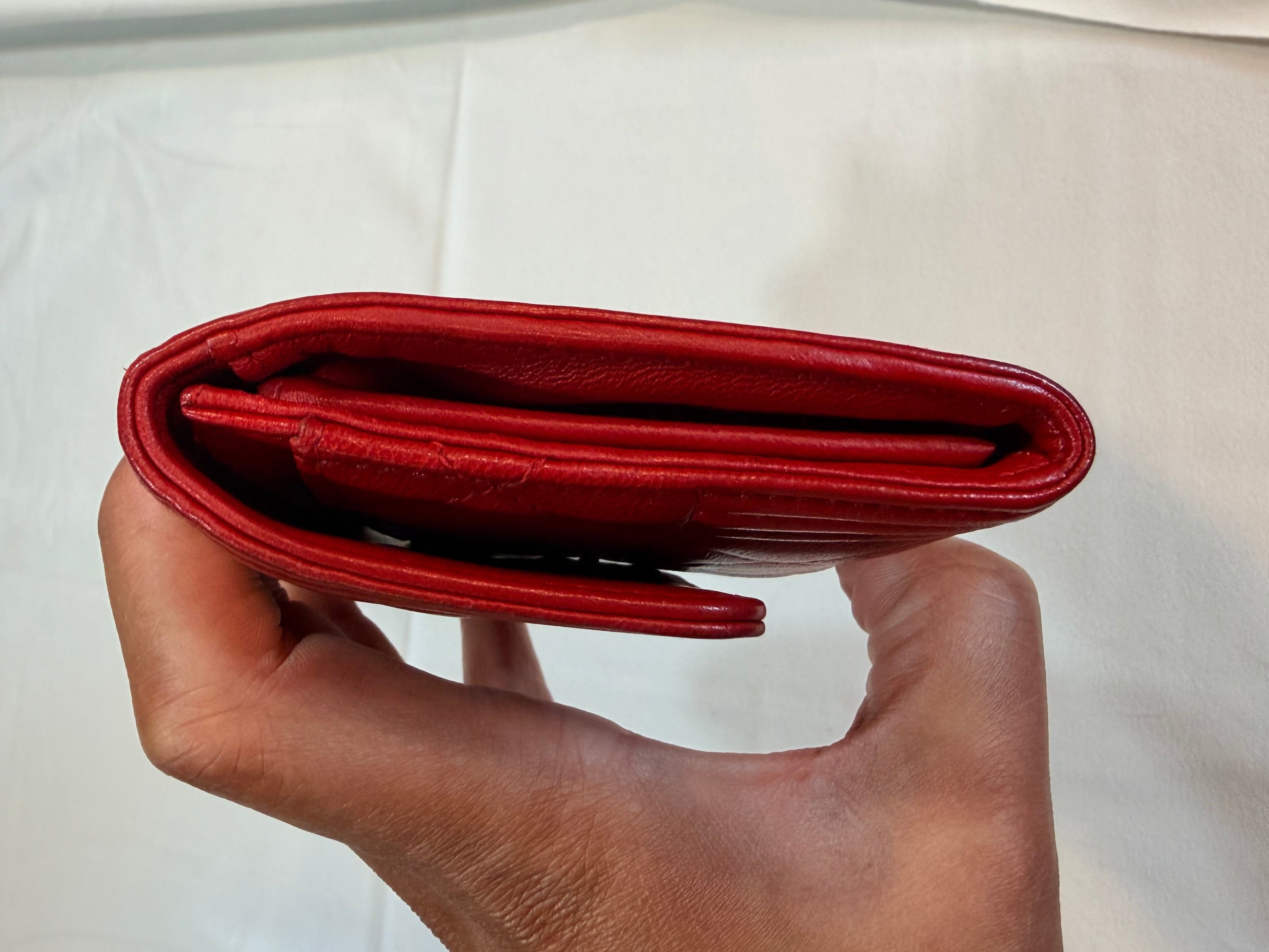 Chanel Boy Flap Wallet in Red Quilted Leather 57