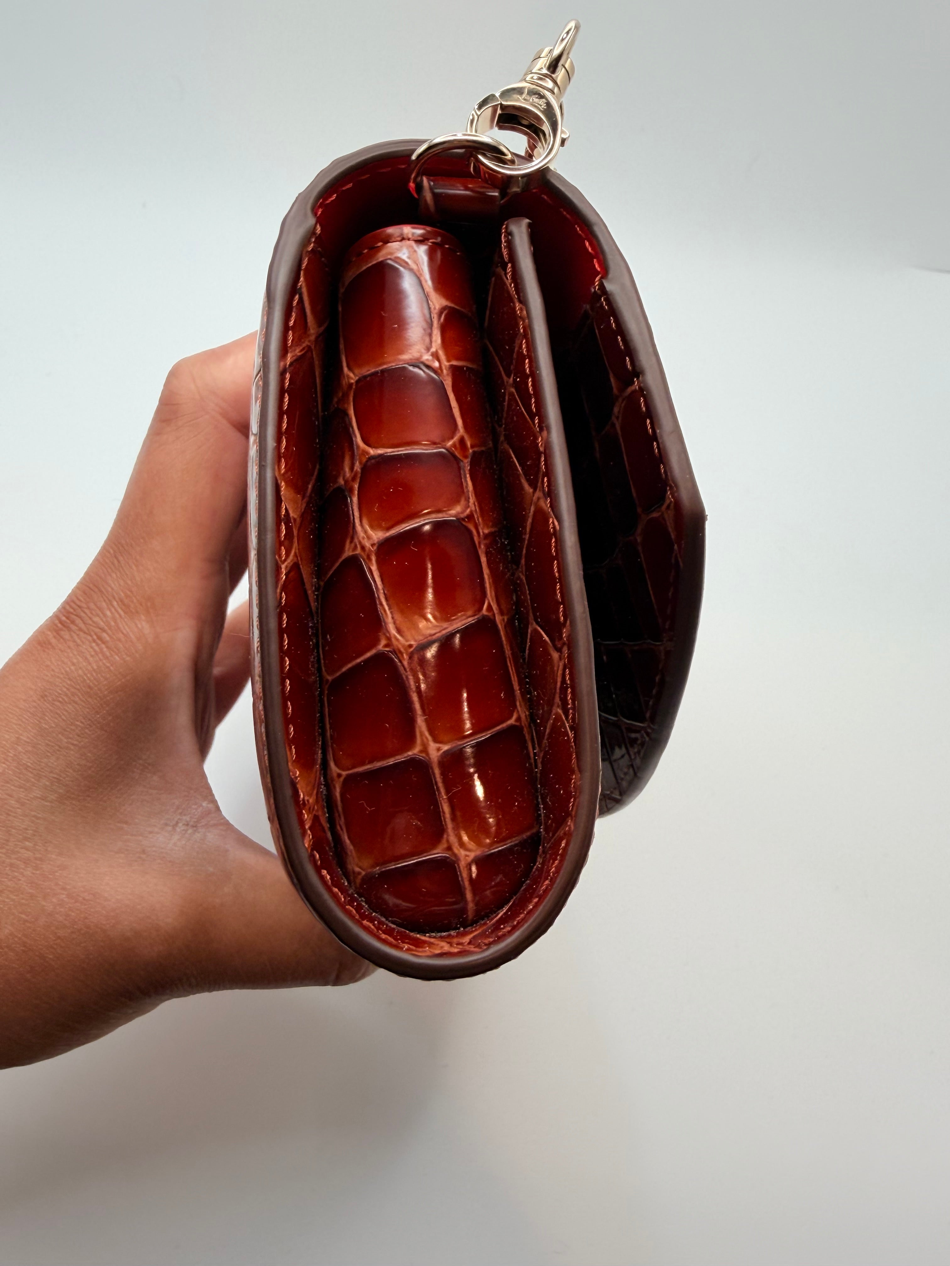Christian Louboutin Loubi54 Alligator Embossed WOC  5