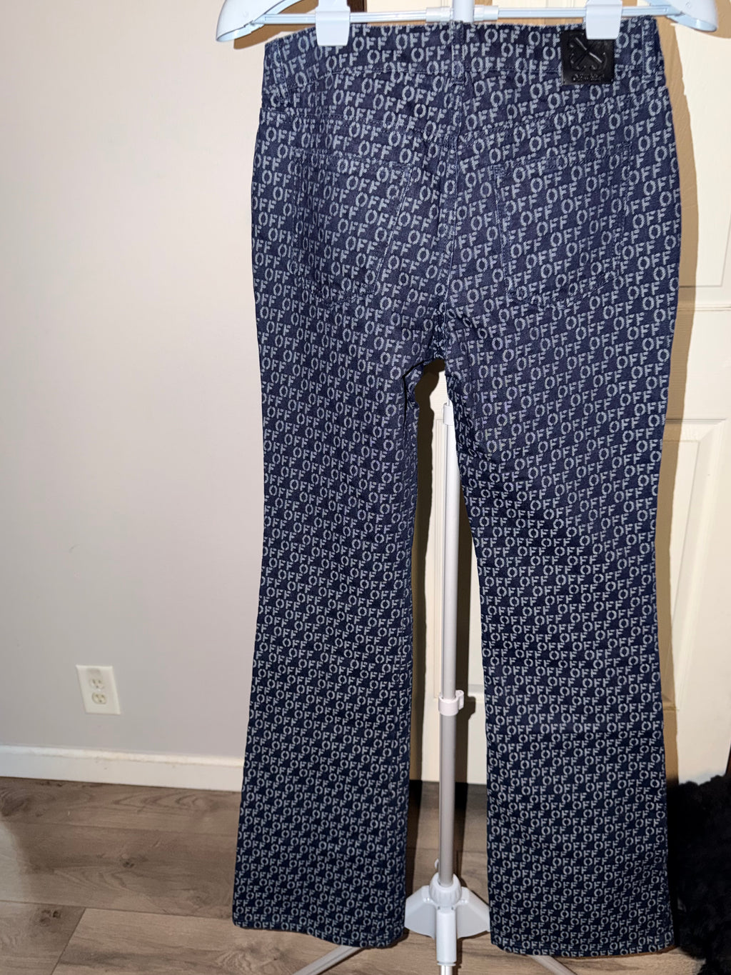 Off white jaquard slim flared 35