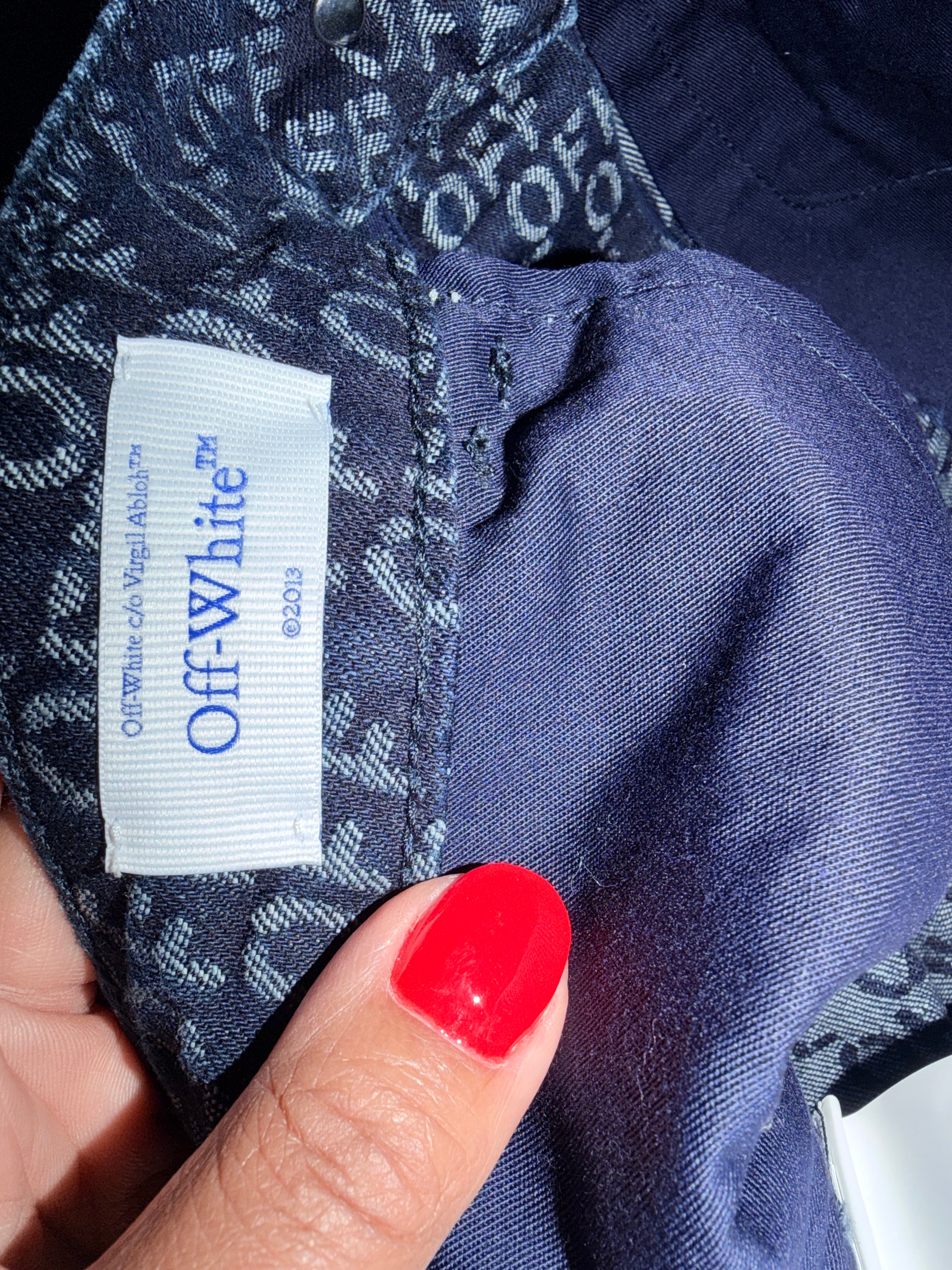 Off white jaquard slim flared 35