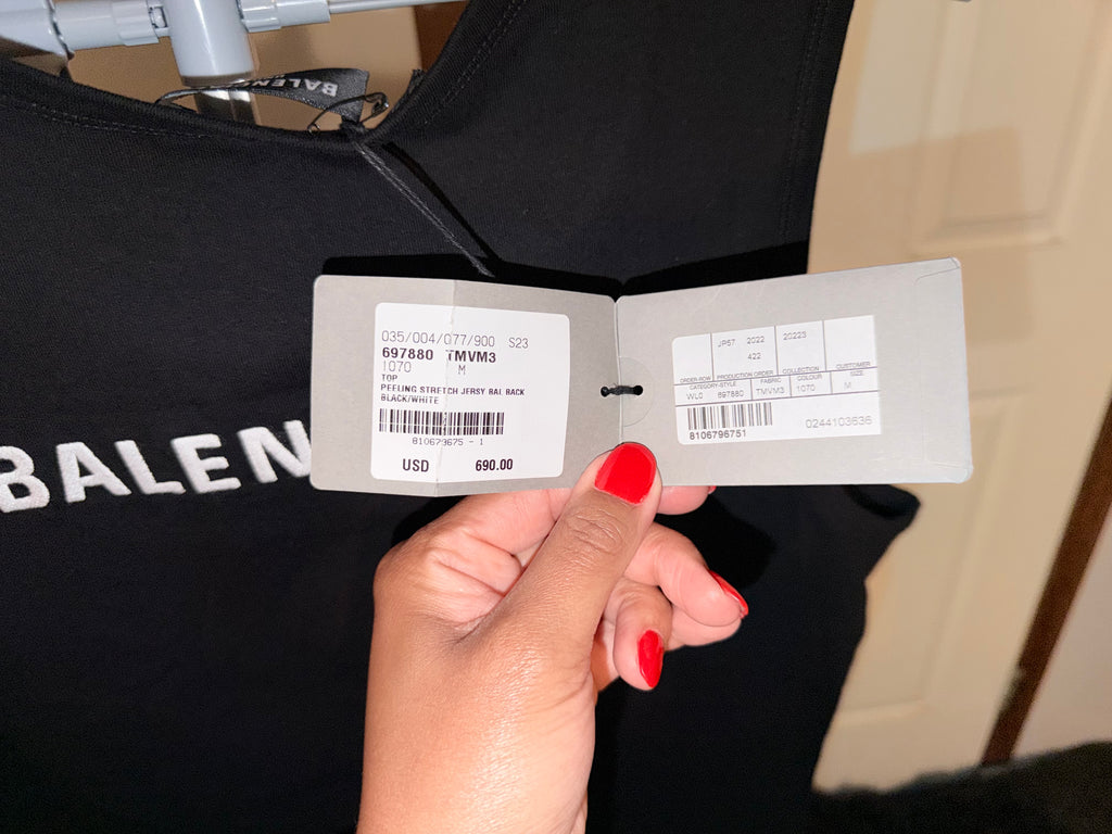 The Balenciaga Logo Embroidered Loose Tank Top