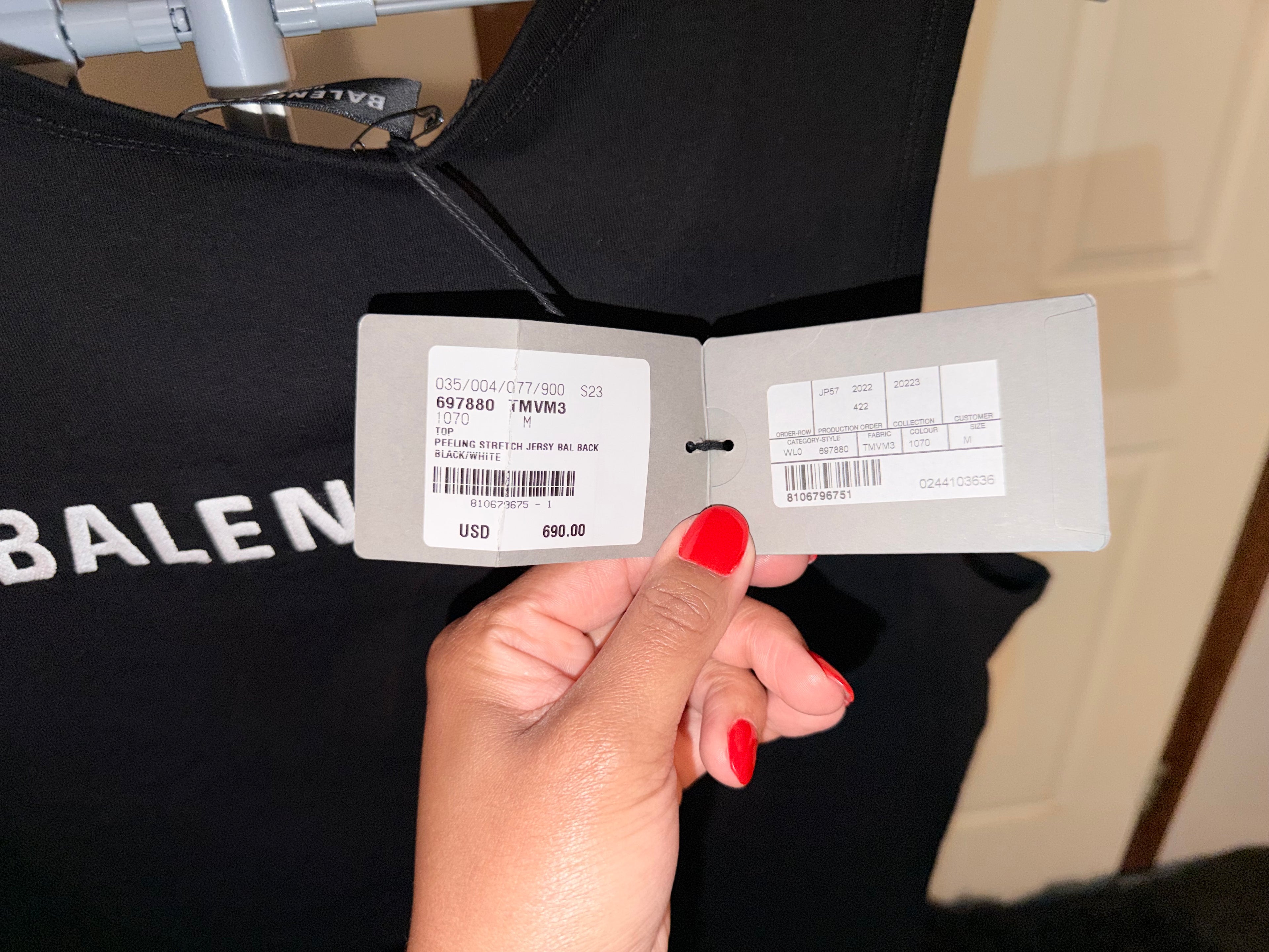 The Balenciaga Logo Embroidered Loose Tank Top